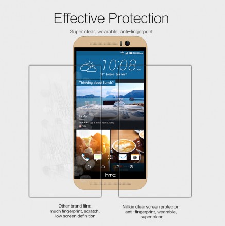 Защитная пленка на экран HTC One M9 Nillkin Crystal