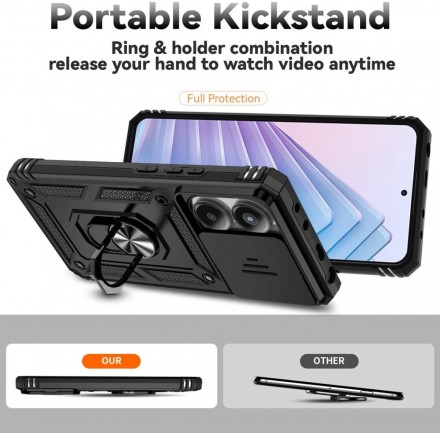 TPU+PC чехол Gate Ring Plaza (с защитой камеры) для Xiaomi Redmi Note 14 4G