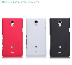 Пластиковая накладка Nillkin Super Frosted для Sony Xperia T (LT30i)(+ пленка на экран)