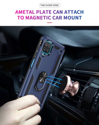 TPU+PC чехол Ring Plaza (с подставкой) для Samsung Galaxy A12