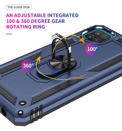 TPU+PC чехол Ring Plaza (с подставкой) для Samsung Galaxy A12