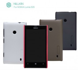 Пластиковая накладка Nillkin Super Frosted для Nokia Lumia 520 (+ пленка на экран)